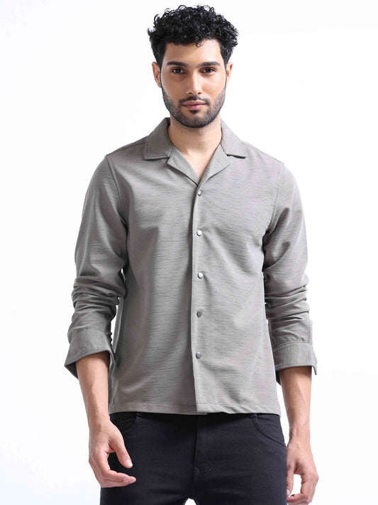 Light Fawn Full Sleeve Shirt For Men