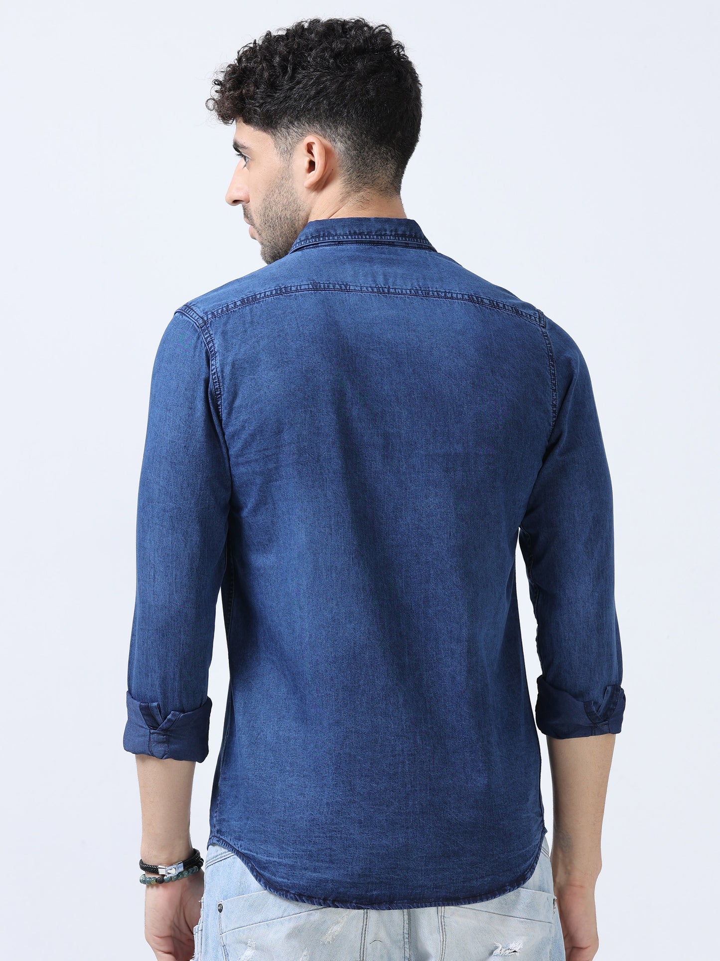 Dark Blue Denim Shirt