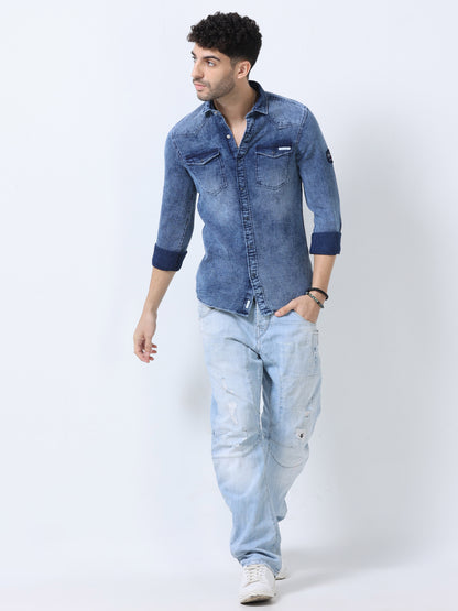 Mist Blue Denim Shirt