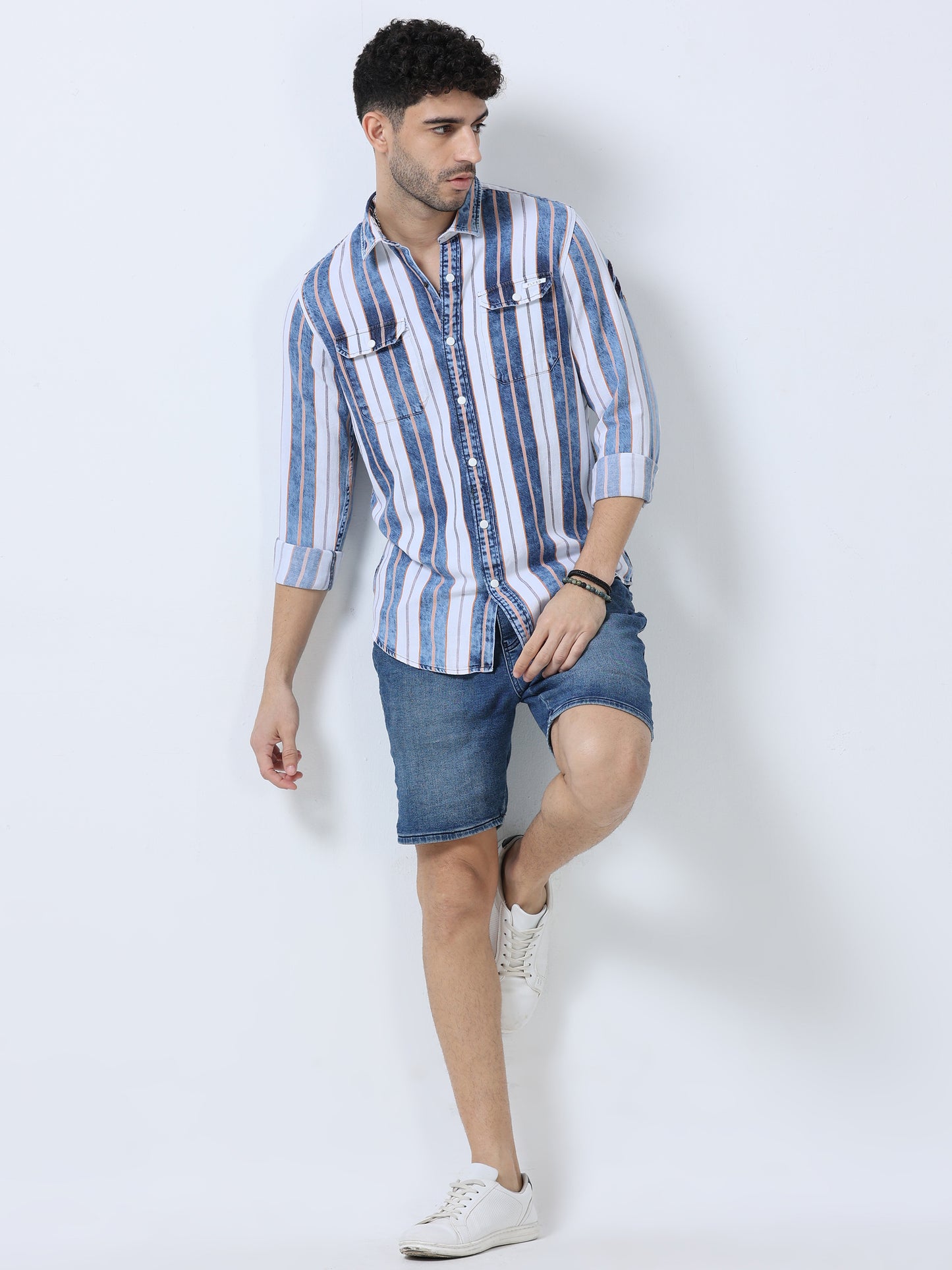 Moonstone Blue Stripe Denim Shirt