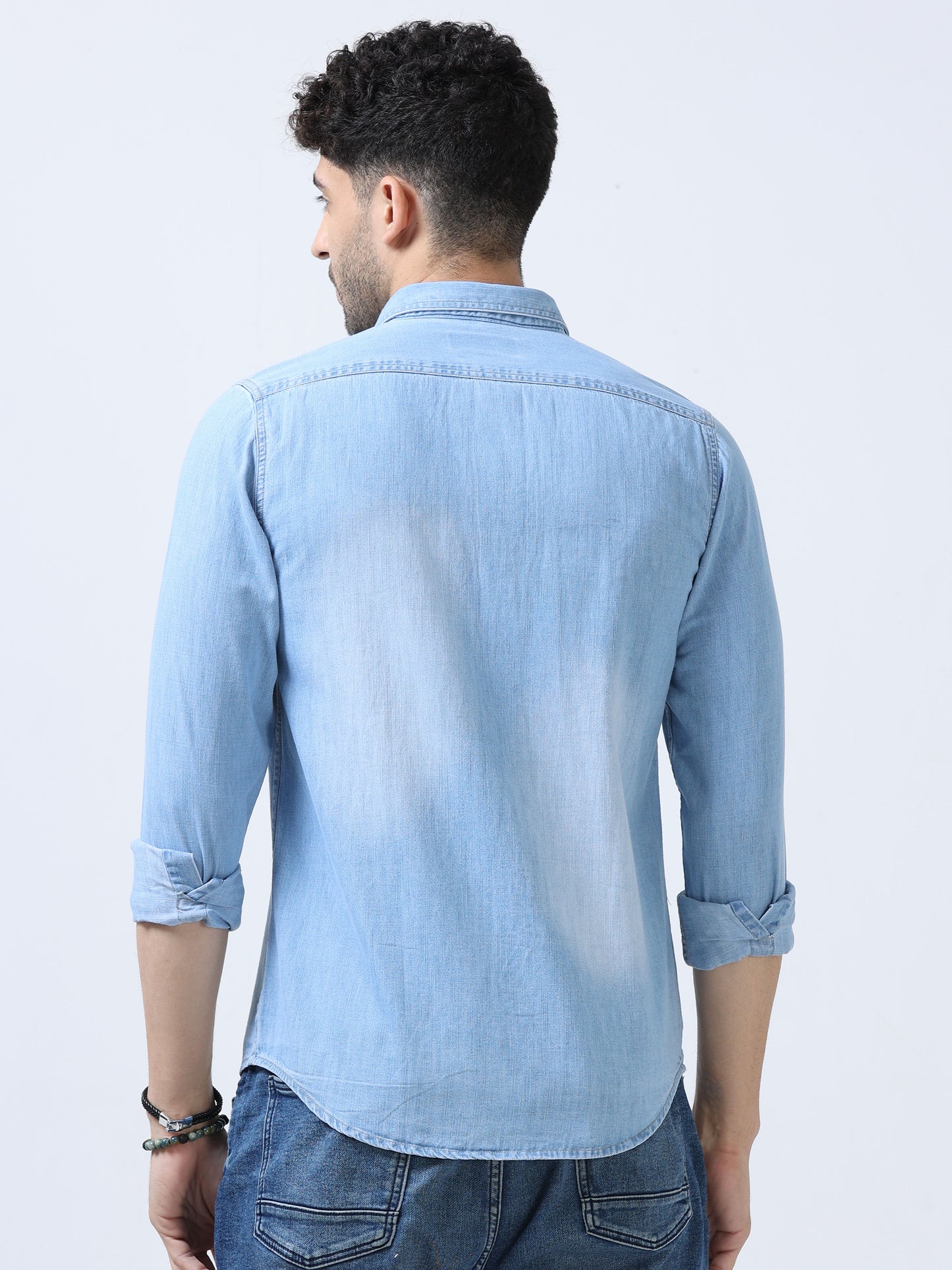 Coral Blue Denim Shirt