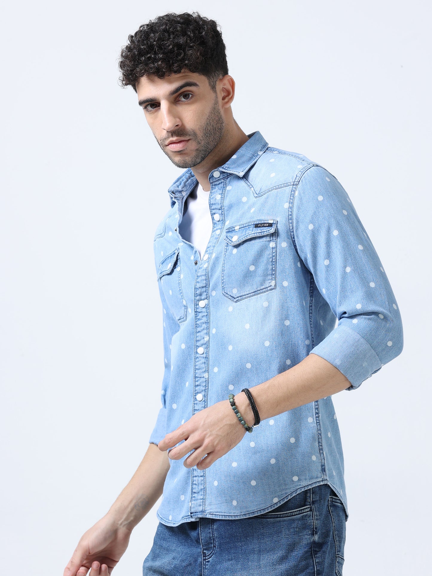 Faded Blue Denim Shirt