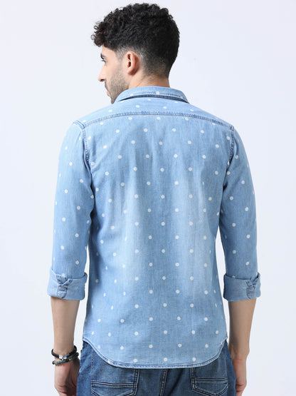 Faded Blue Denim Shirt