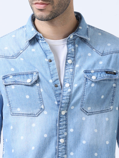 Faded Blue Denim Shirt