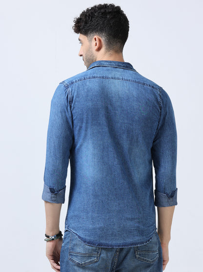 Dusky Blue Denim Shirt