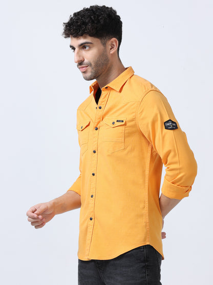 Orange Double Pocket Shirt