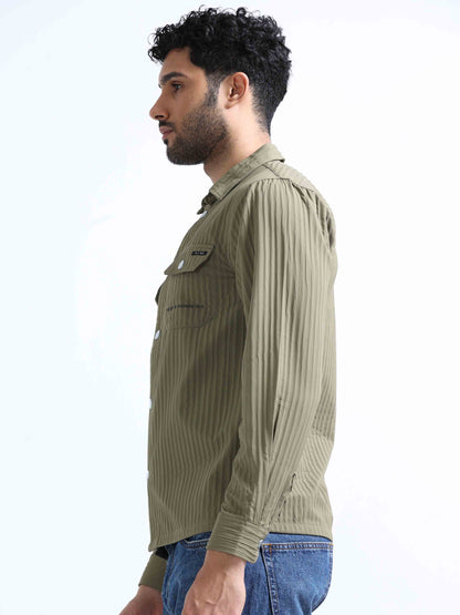 Olive Blend Over Shirt