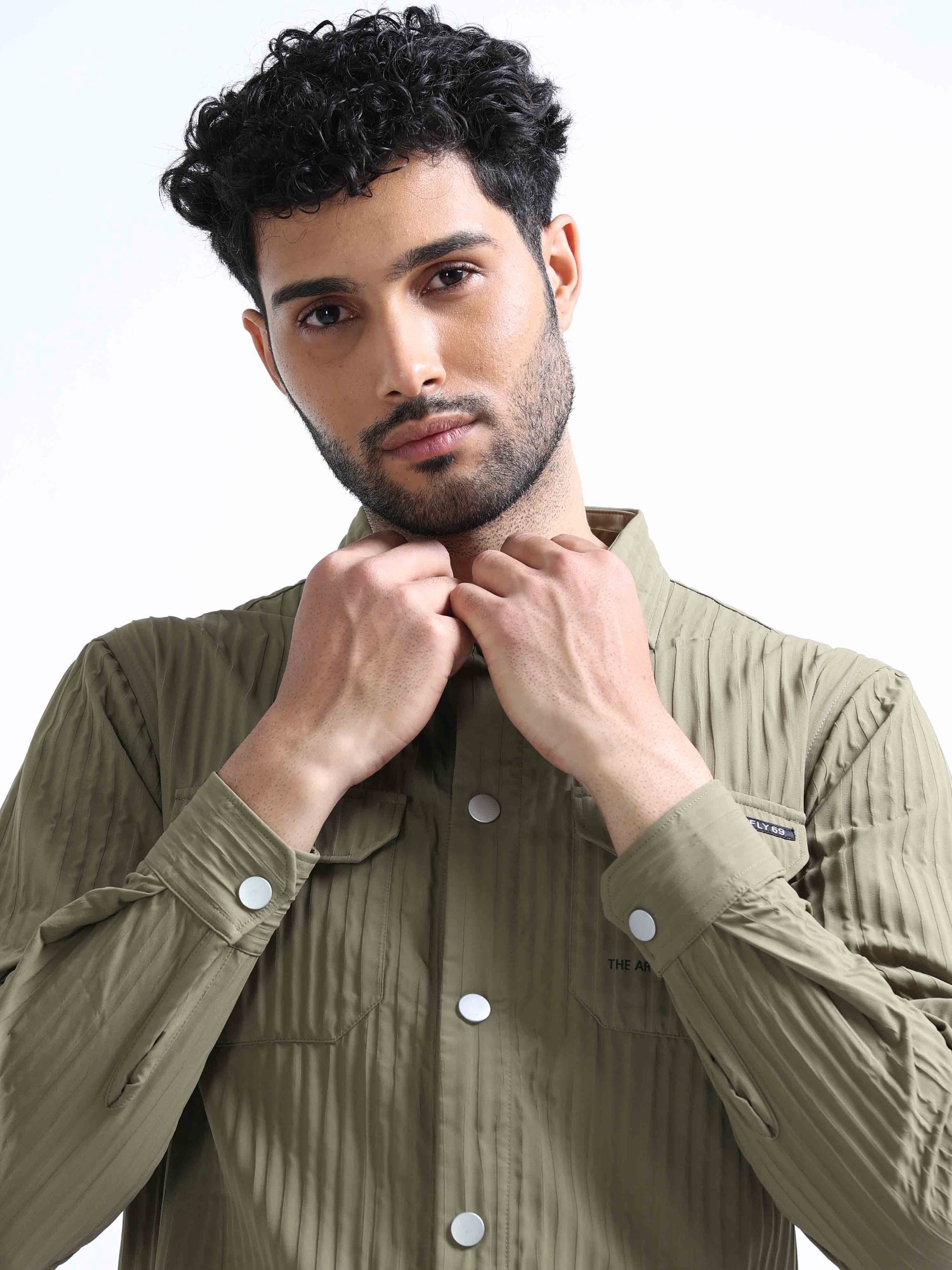 Olive Blend Over Shirt