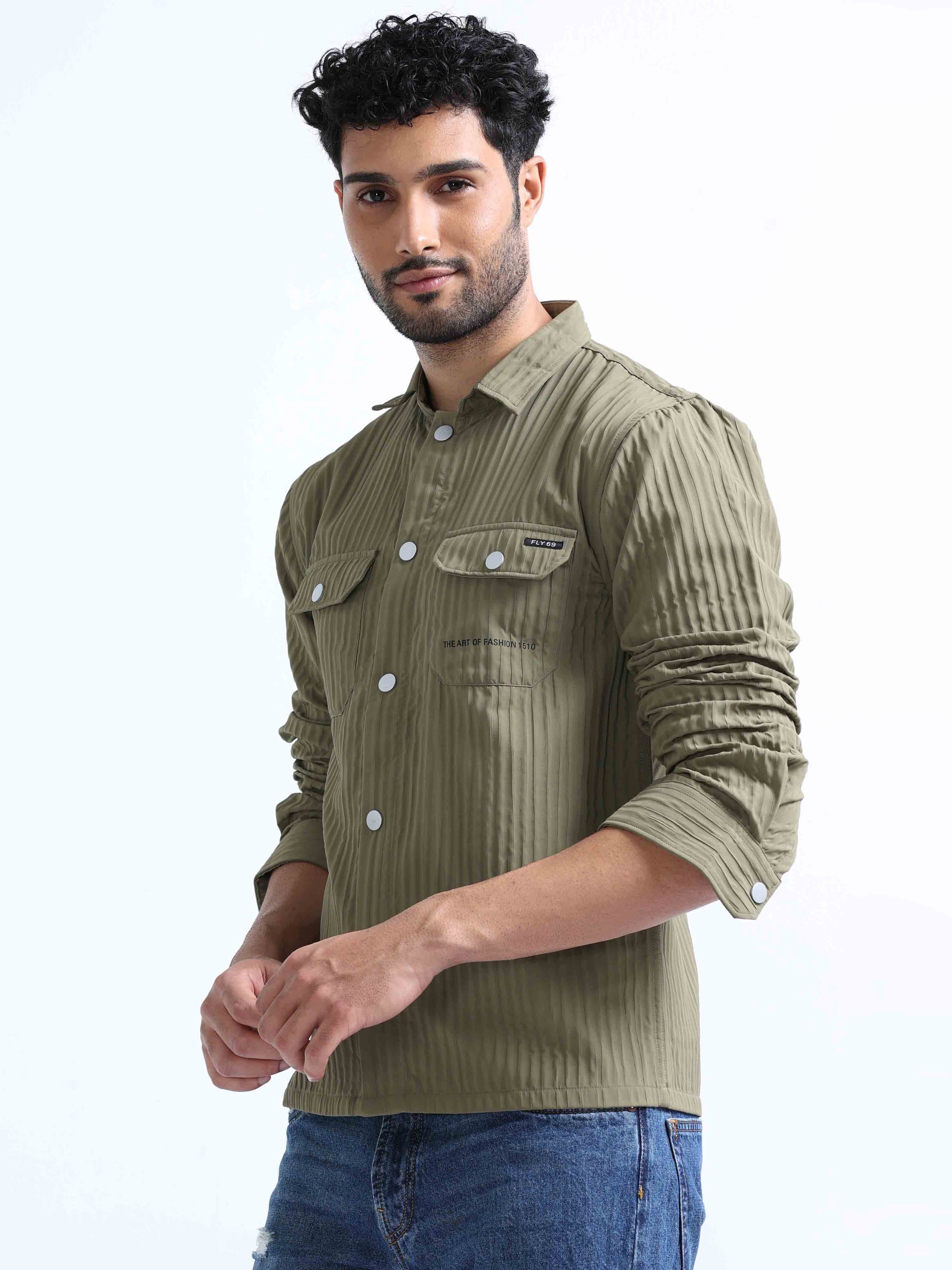 Olive Blend Over Shirt