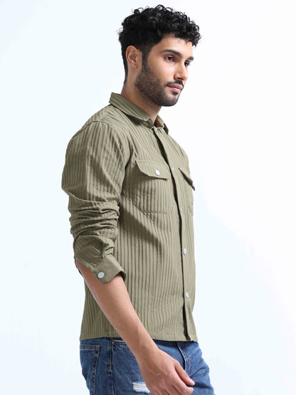 Olive Blend Over Shirt