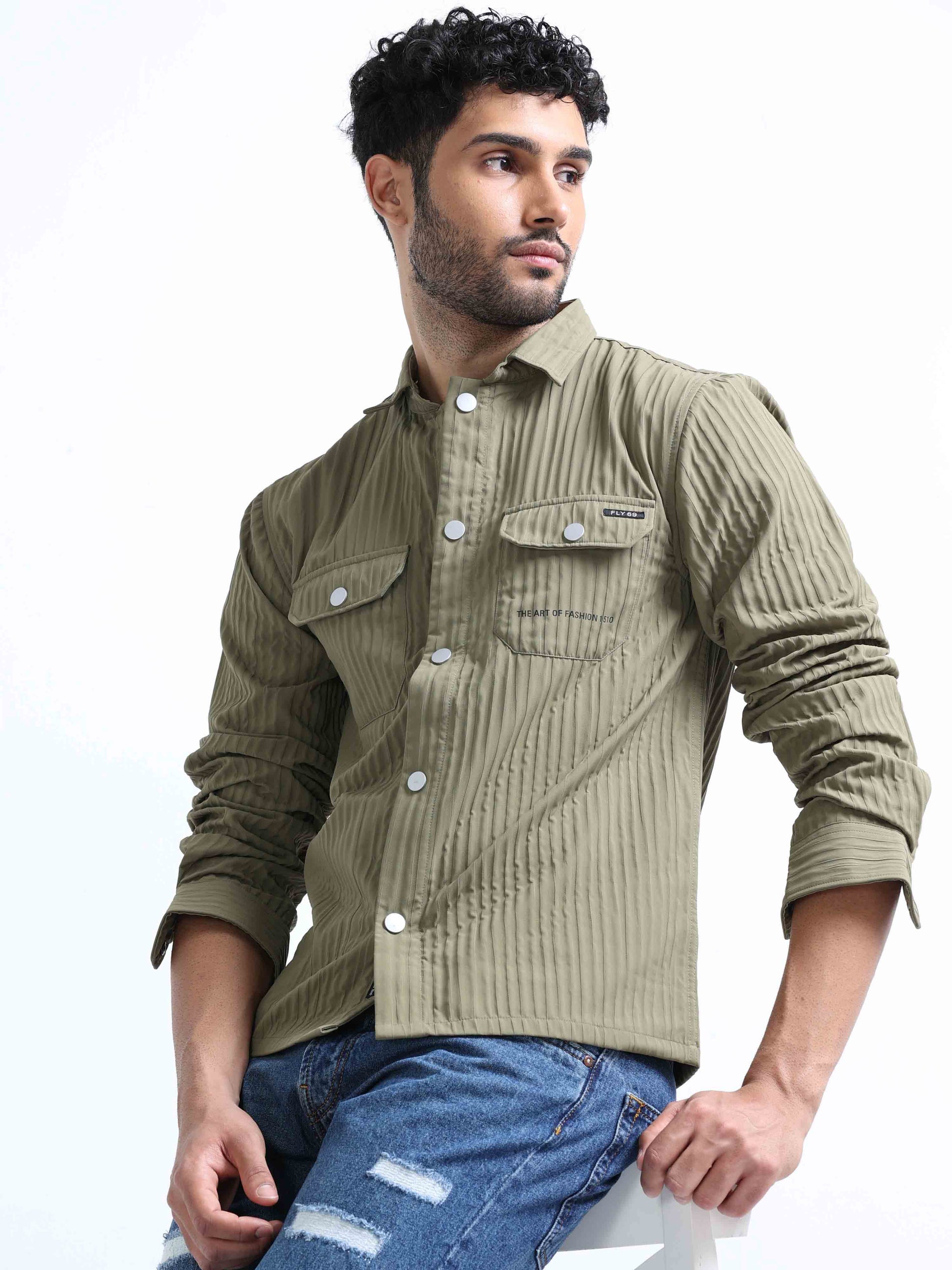 Olive Blend Over Shirt