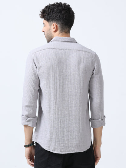 Grey Jute Dobby Shirt