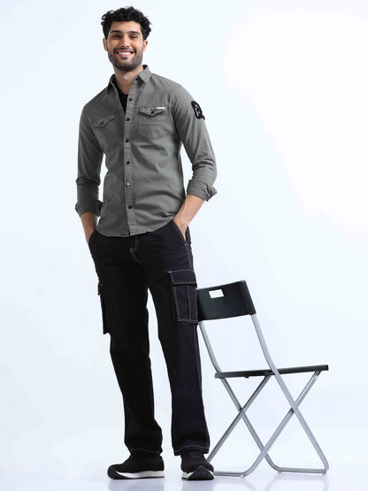 Green RFD Double Pocket Shirt For Men 