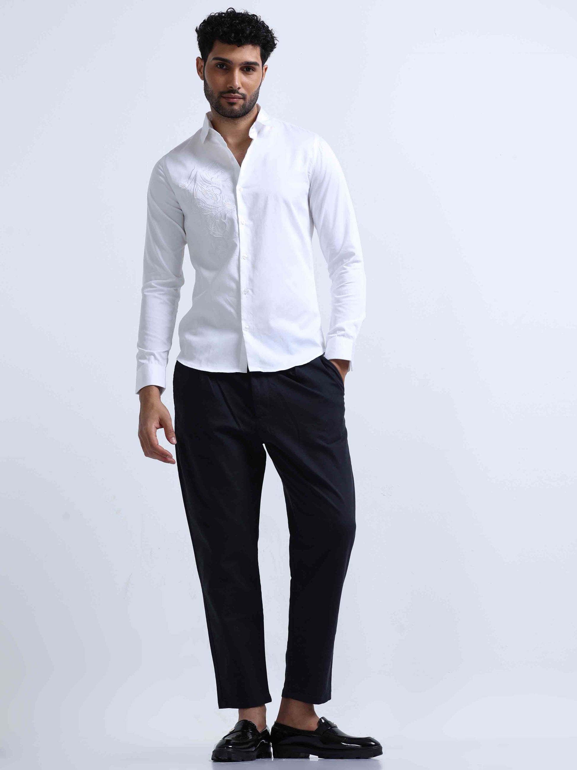 White Full Sleeve Shirt For Men