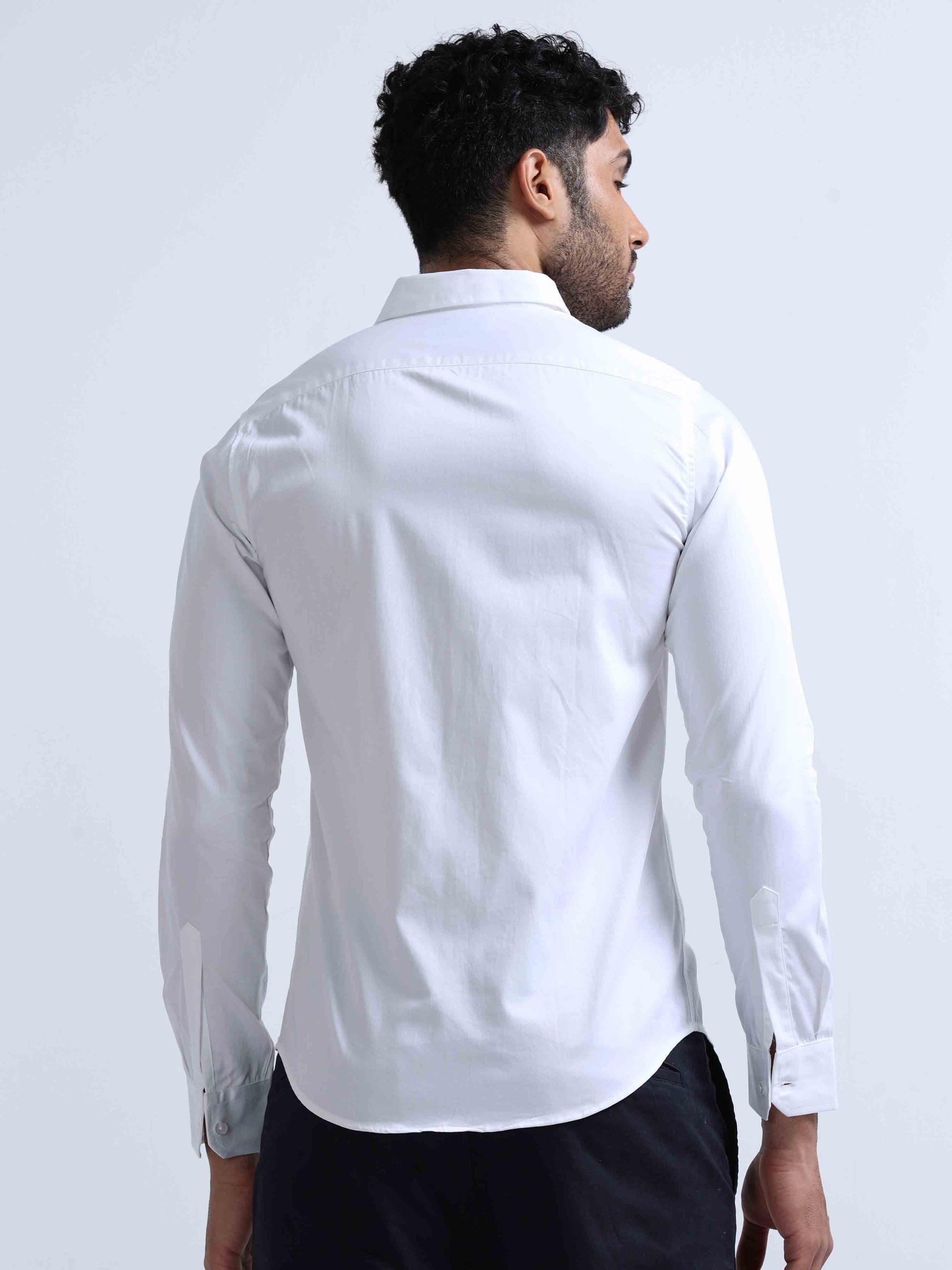 White Full Sleeve Shirt For Men