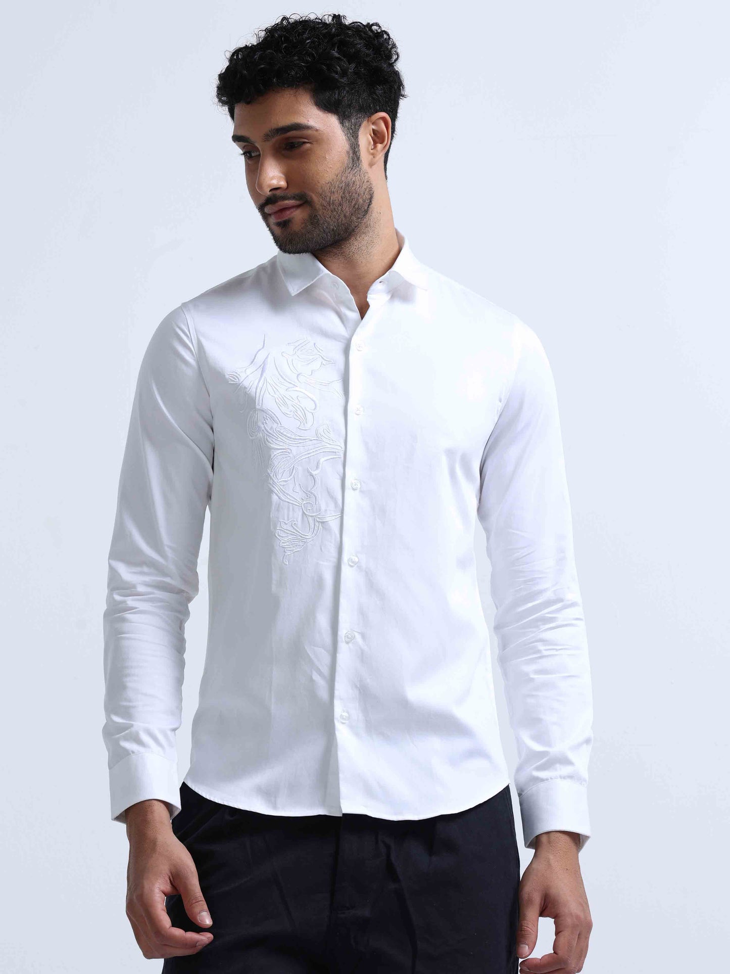 White Full Sleeve Shirt For Men