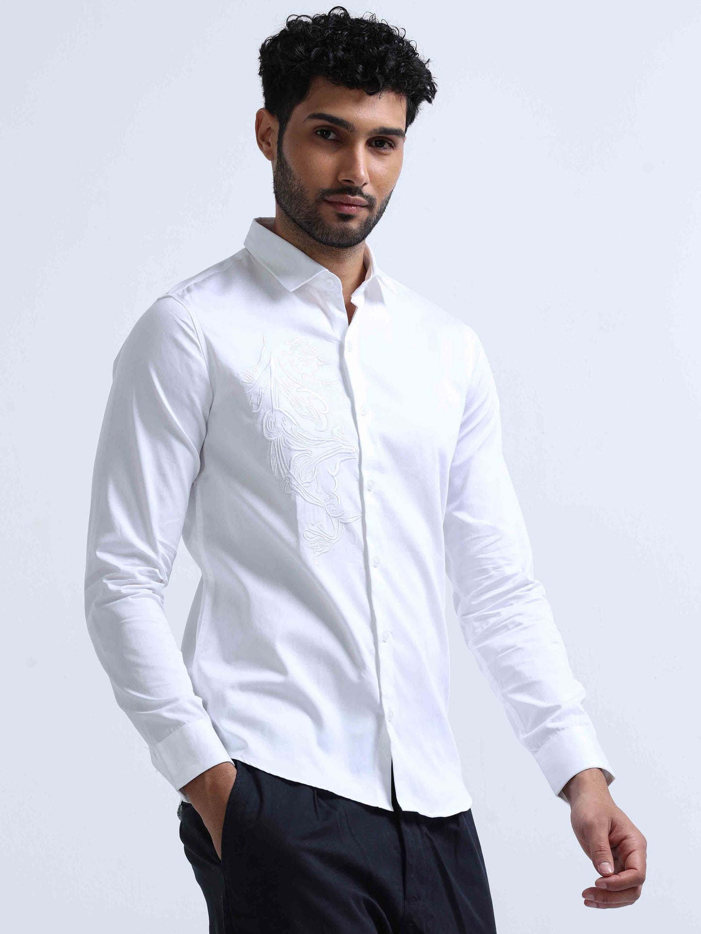 White Full Sleeve Shirt For Men