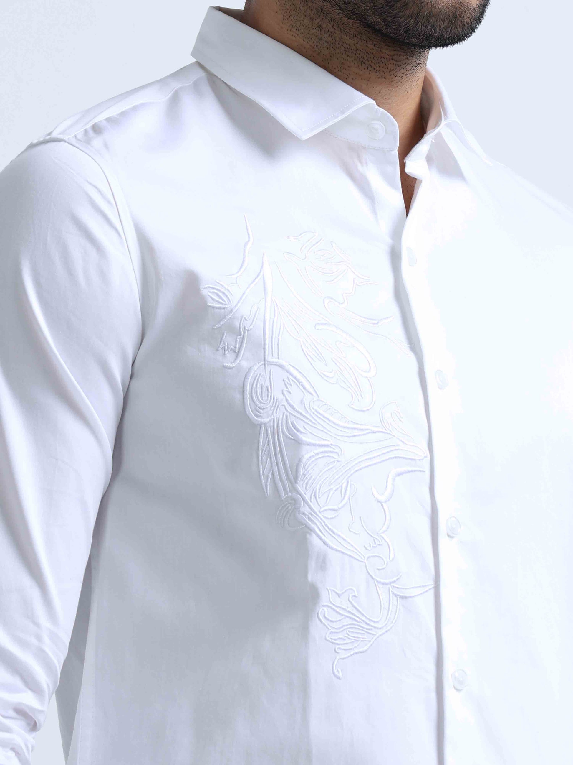 White Full Sleeve Shirt For Men