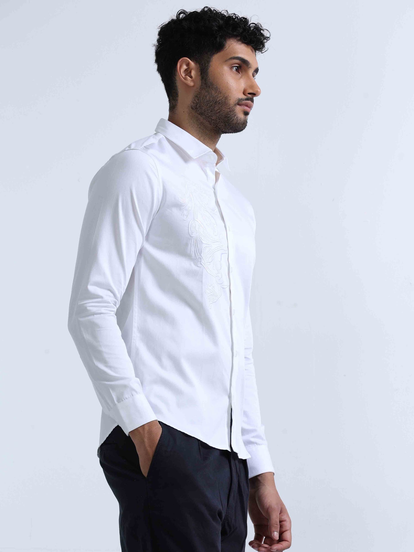 White Full Sleeve Shirt For Men