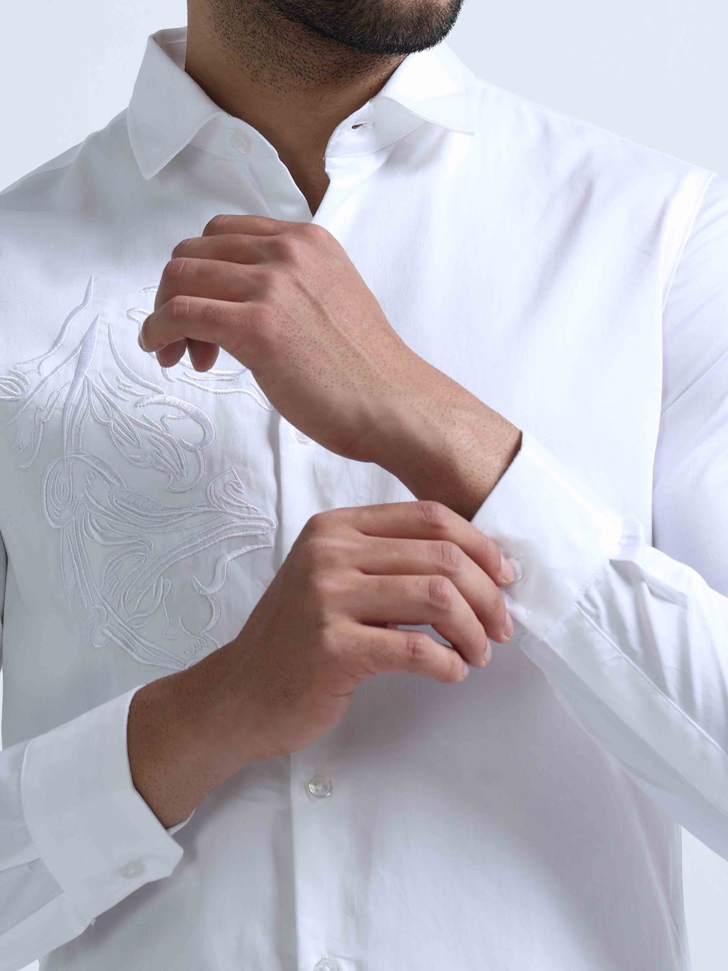 White Full Sleeve Shirt For Men