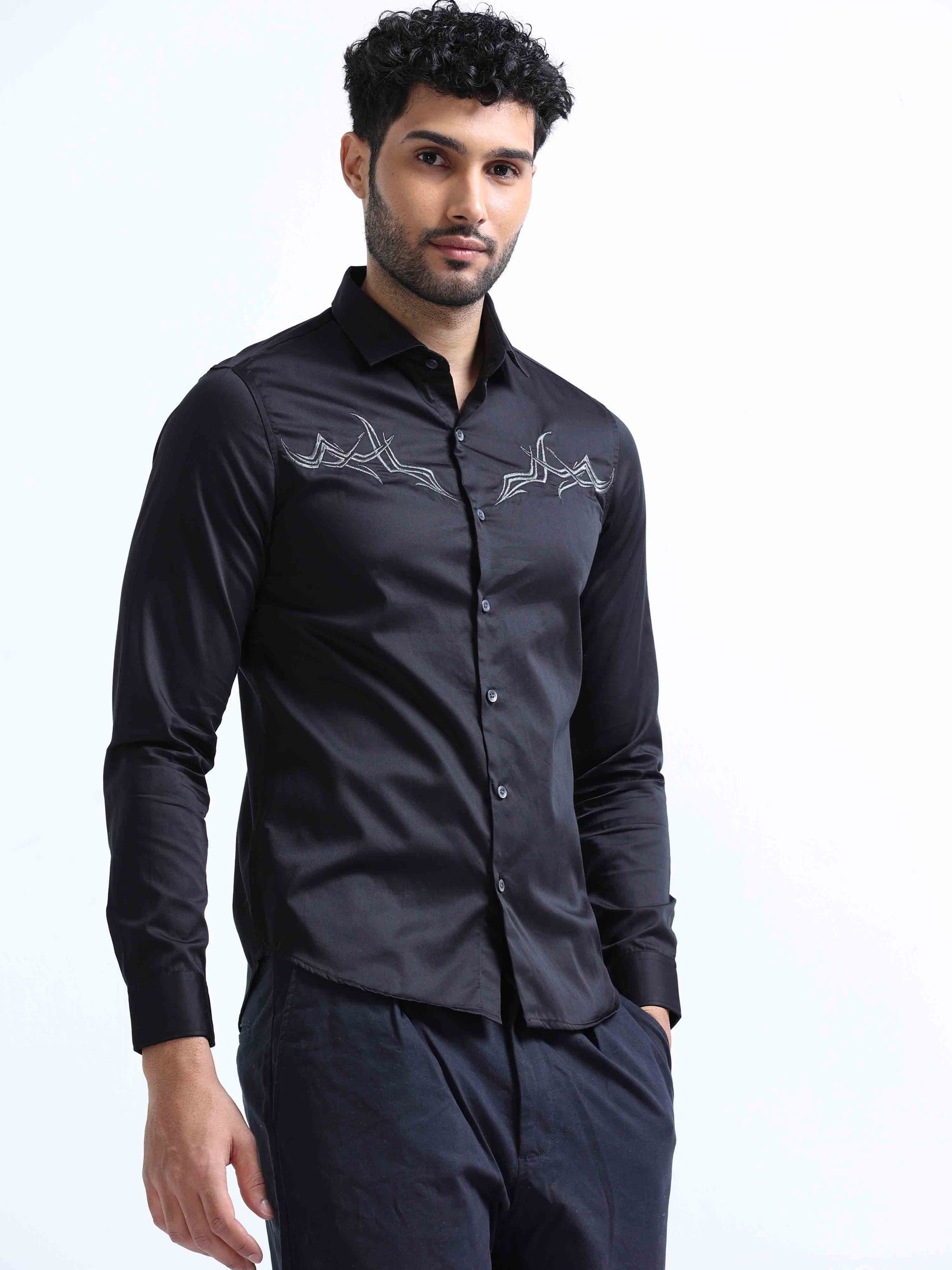 Black Full Sleeve Shirt For Men