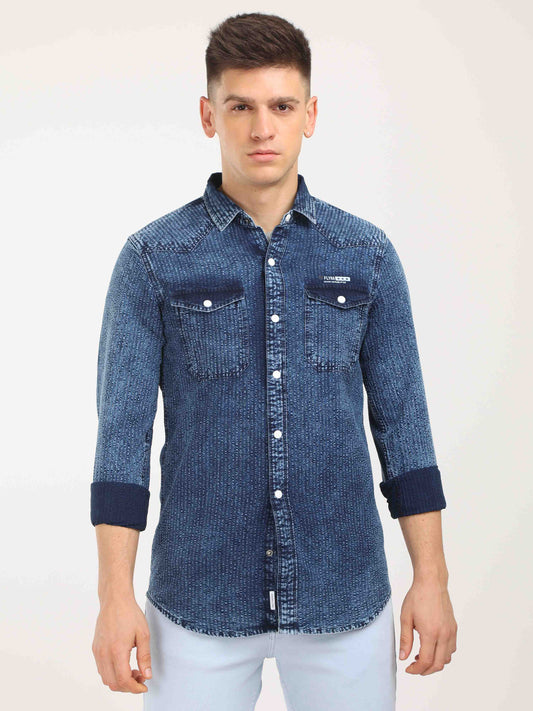 Textured Denim Shirt