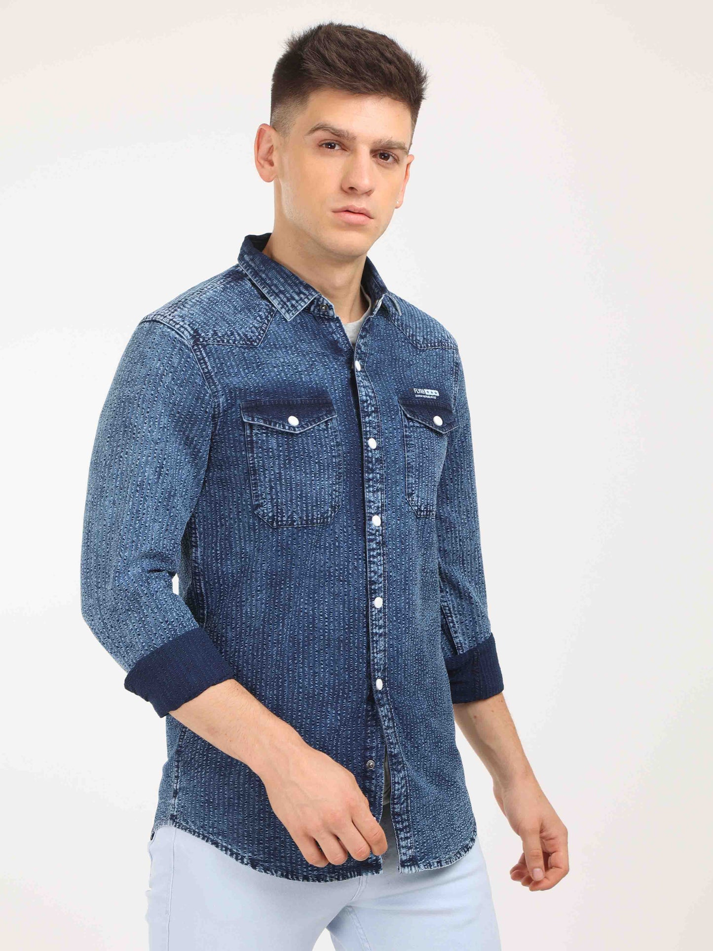 Textured Denim Shirt