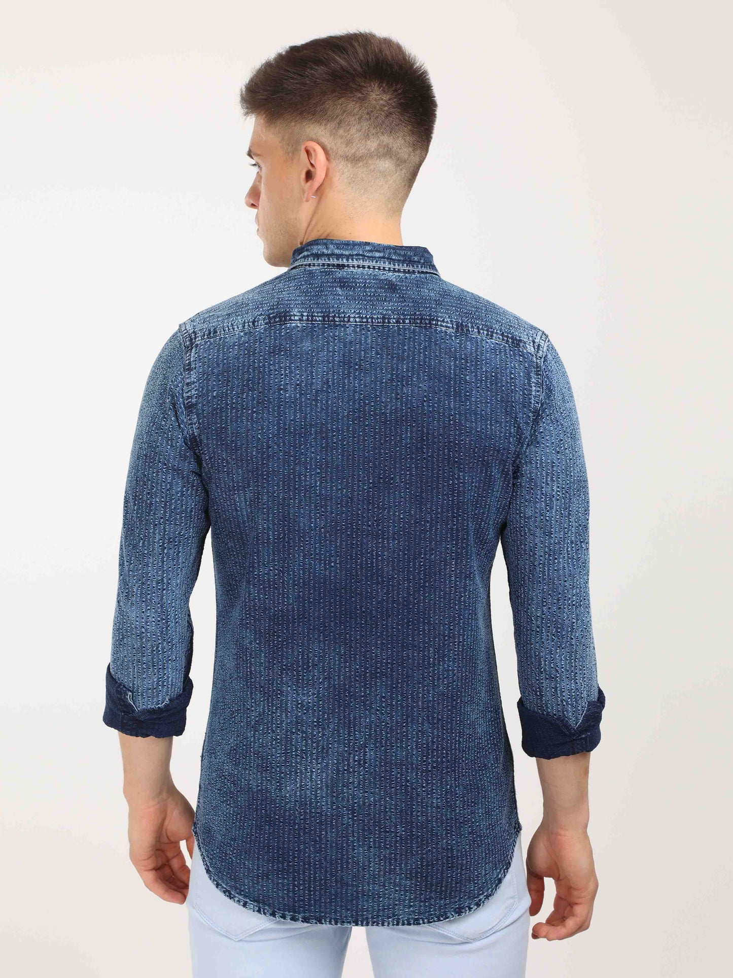 Textured Denim Shirt