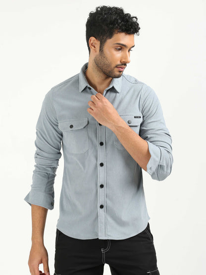 Casper Grey Corduroy Shirt