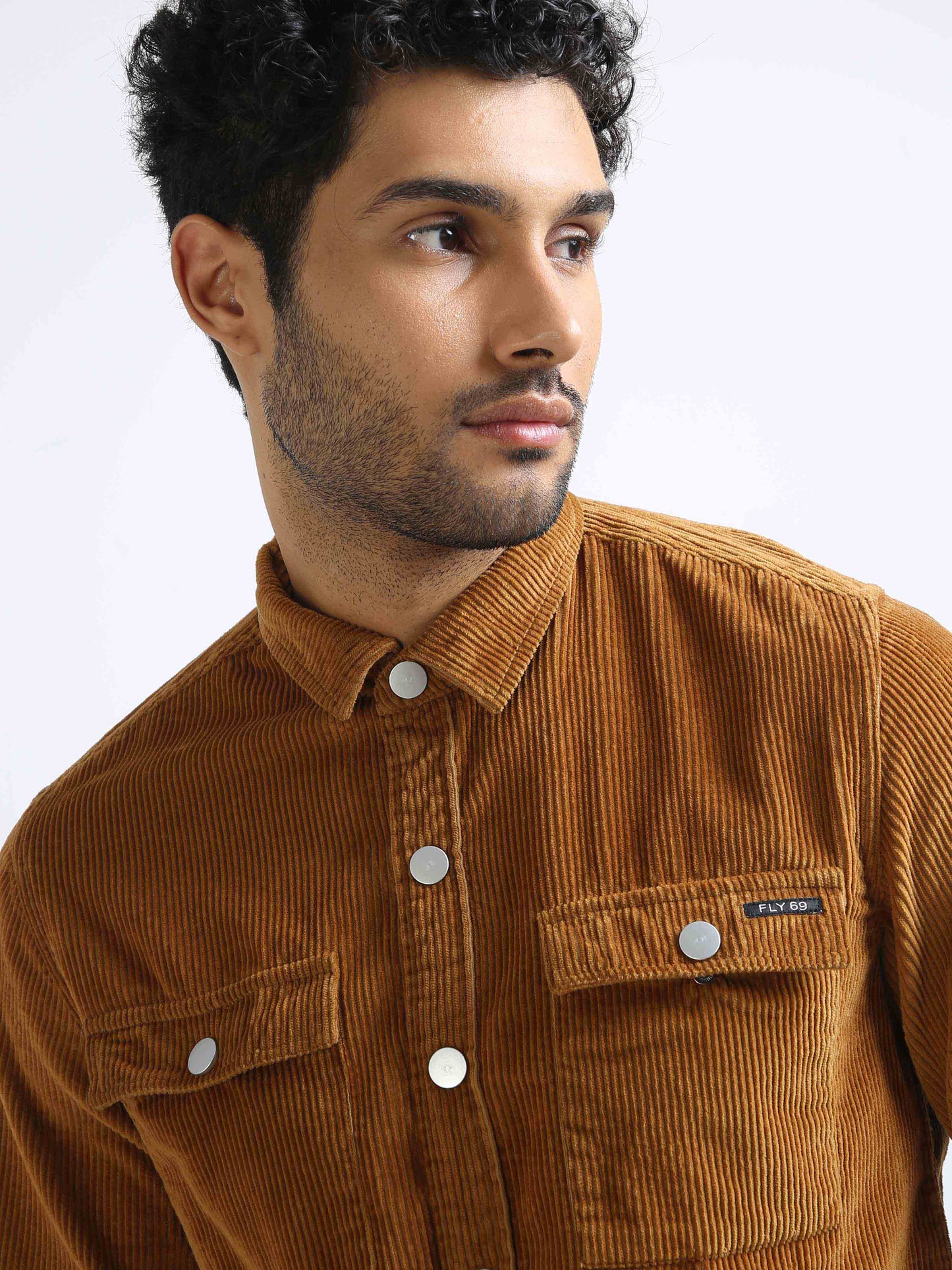 Deep Bronze Corduroy Shirt