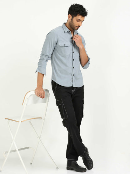 Casper Grey Corduroy Shirt