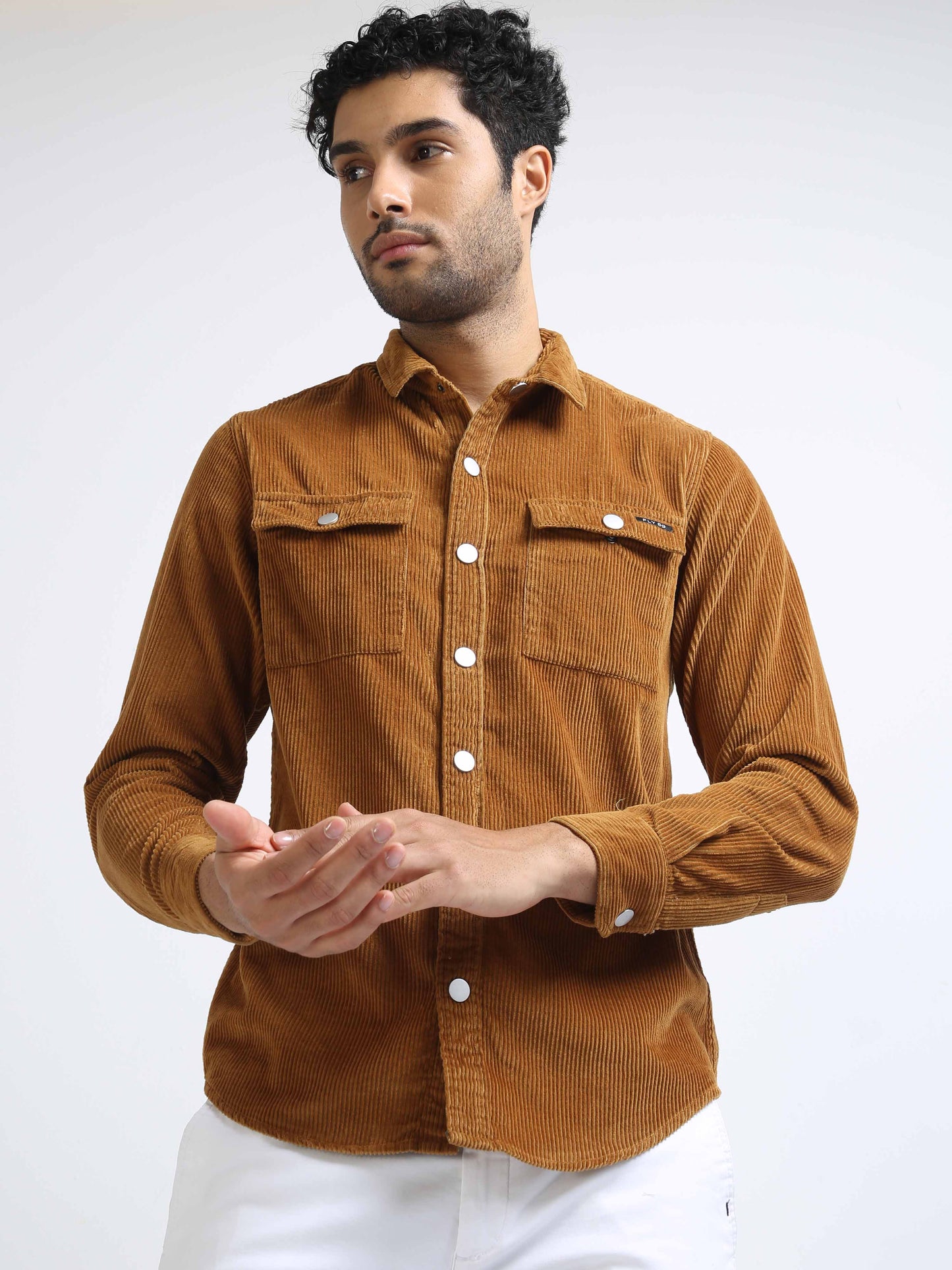 Deep Bronze Corduroy Shirt