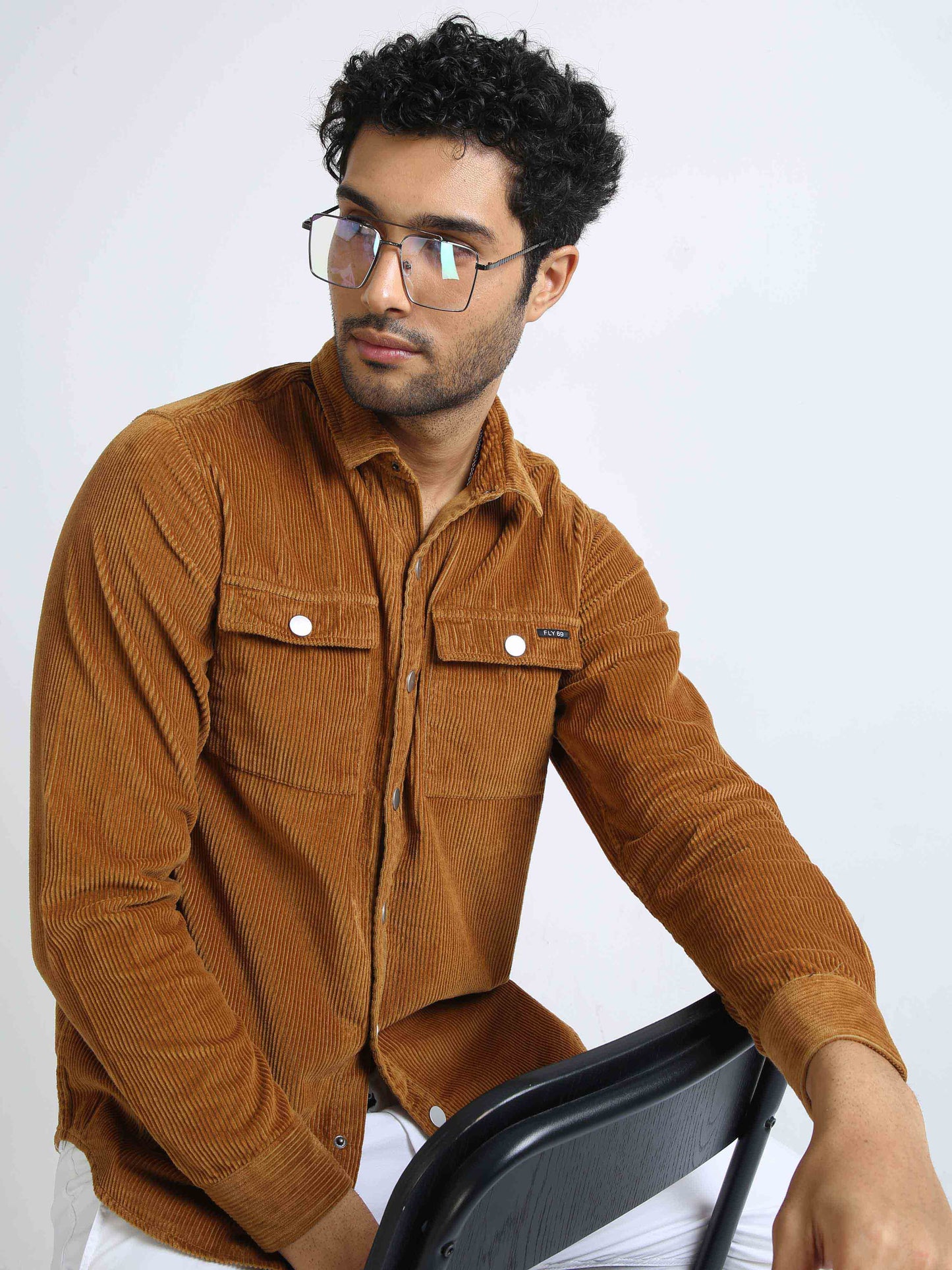 Deep Bronze Corduroy Shirt