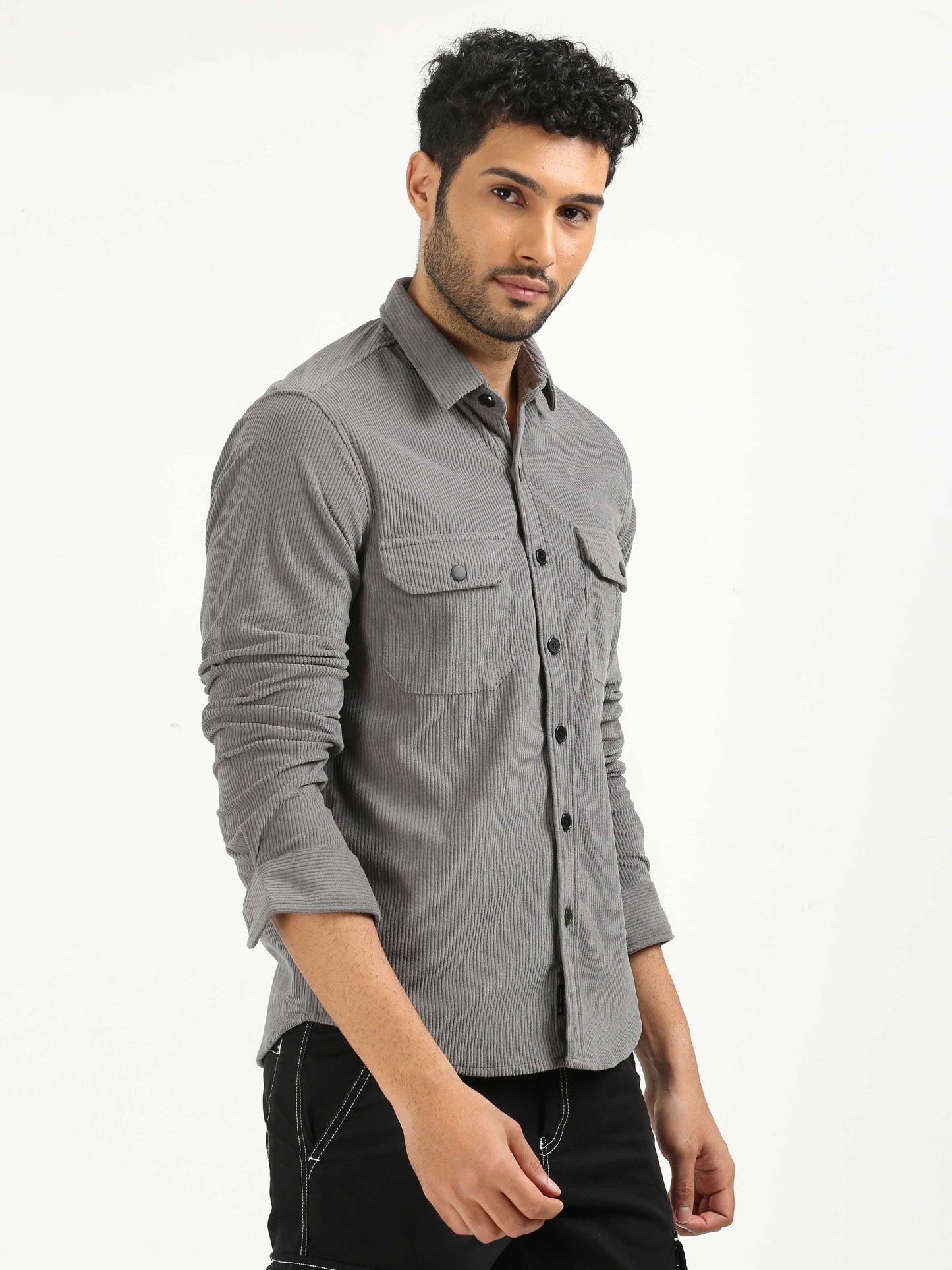 Goose Grey Corduroy Shirt