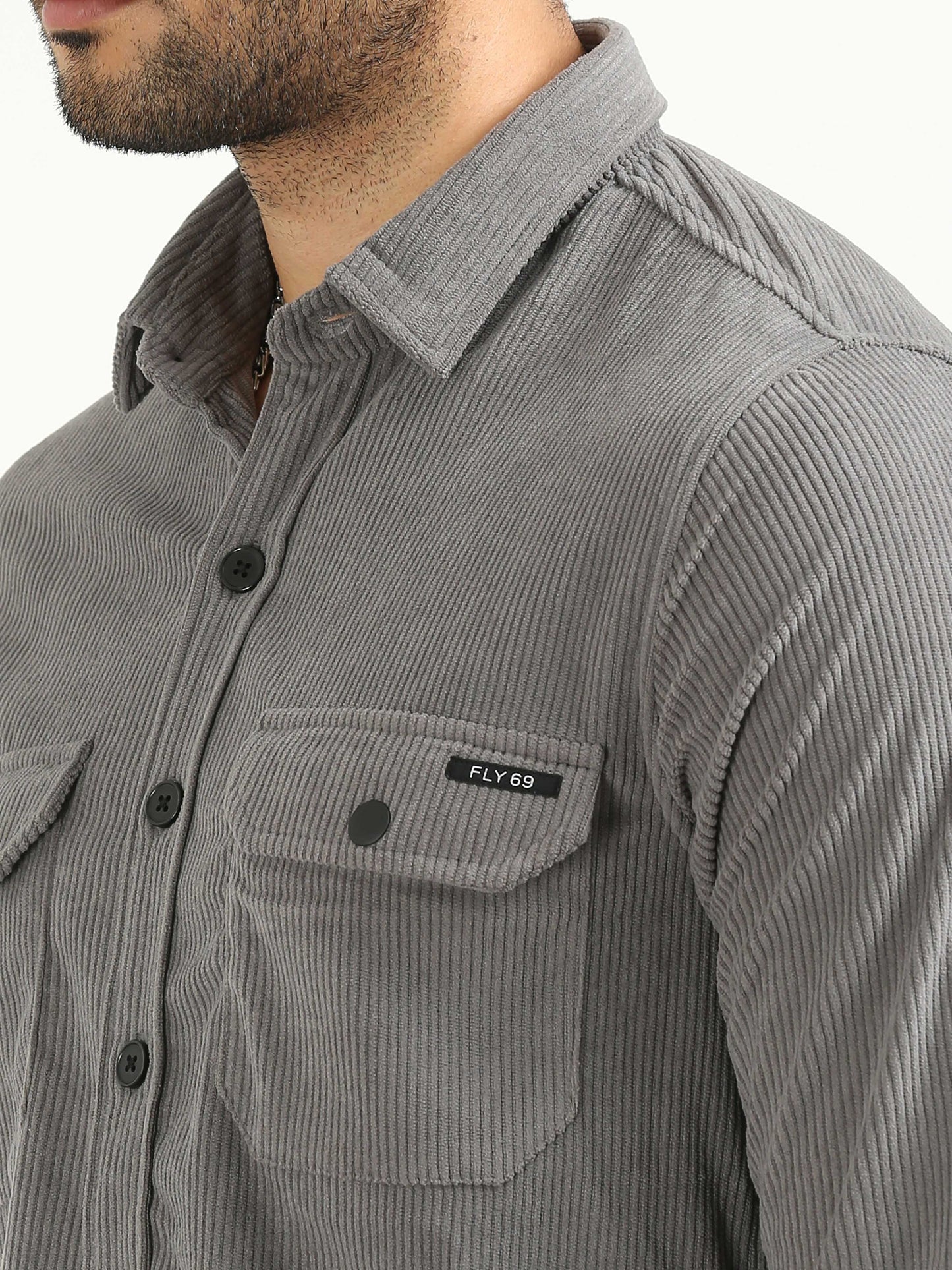 Goose Grey Corduroy Shirt