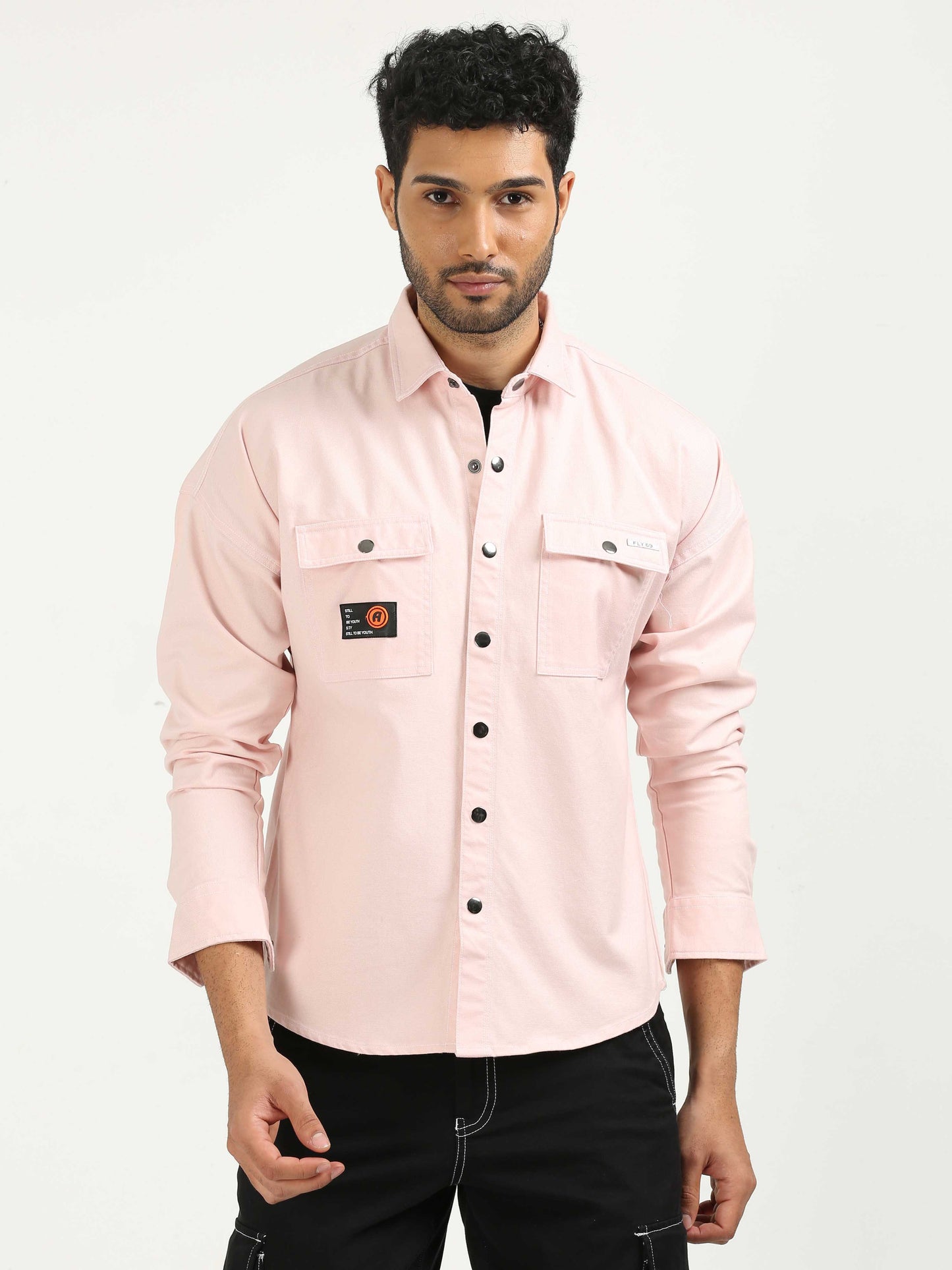 Amour Pink Drop Shoulder Shirt