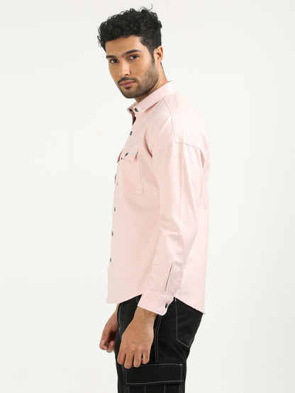 Amour Pink Drop Shoulder Shirt