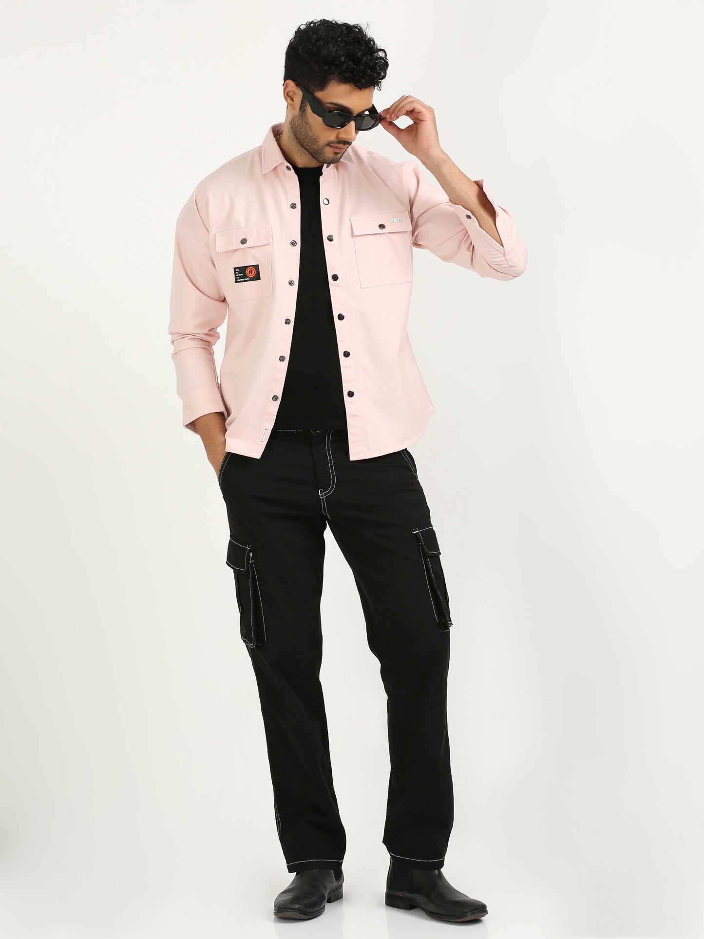 Amour Pink Drop Shoulder Shirt