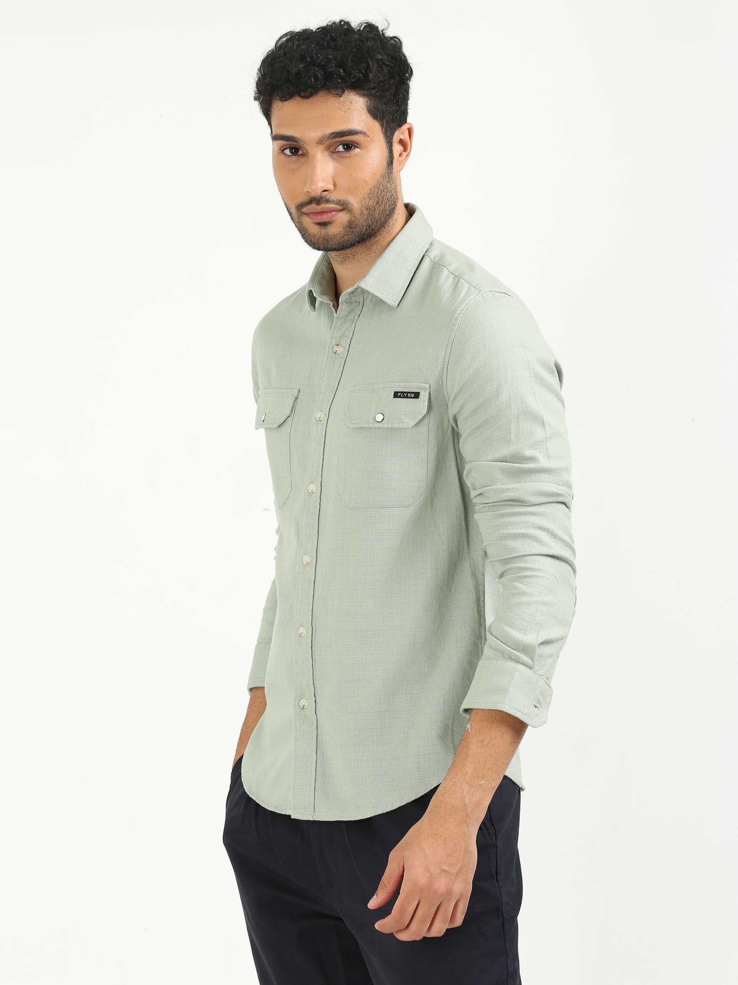 Peppermint Khadi Linen Shirt