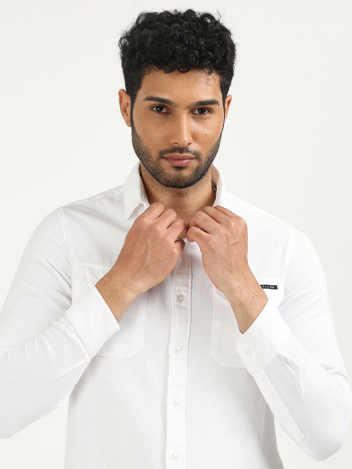 Swan White Khadi Linen Shirt