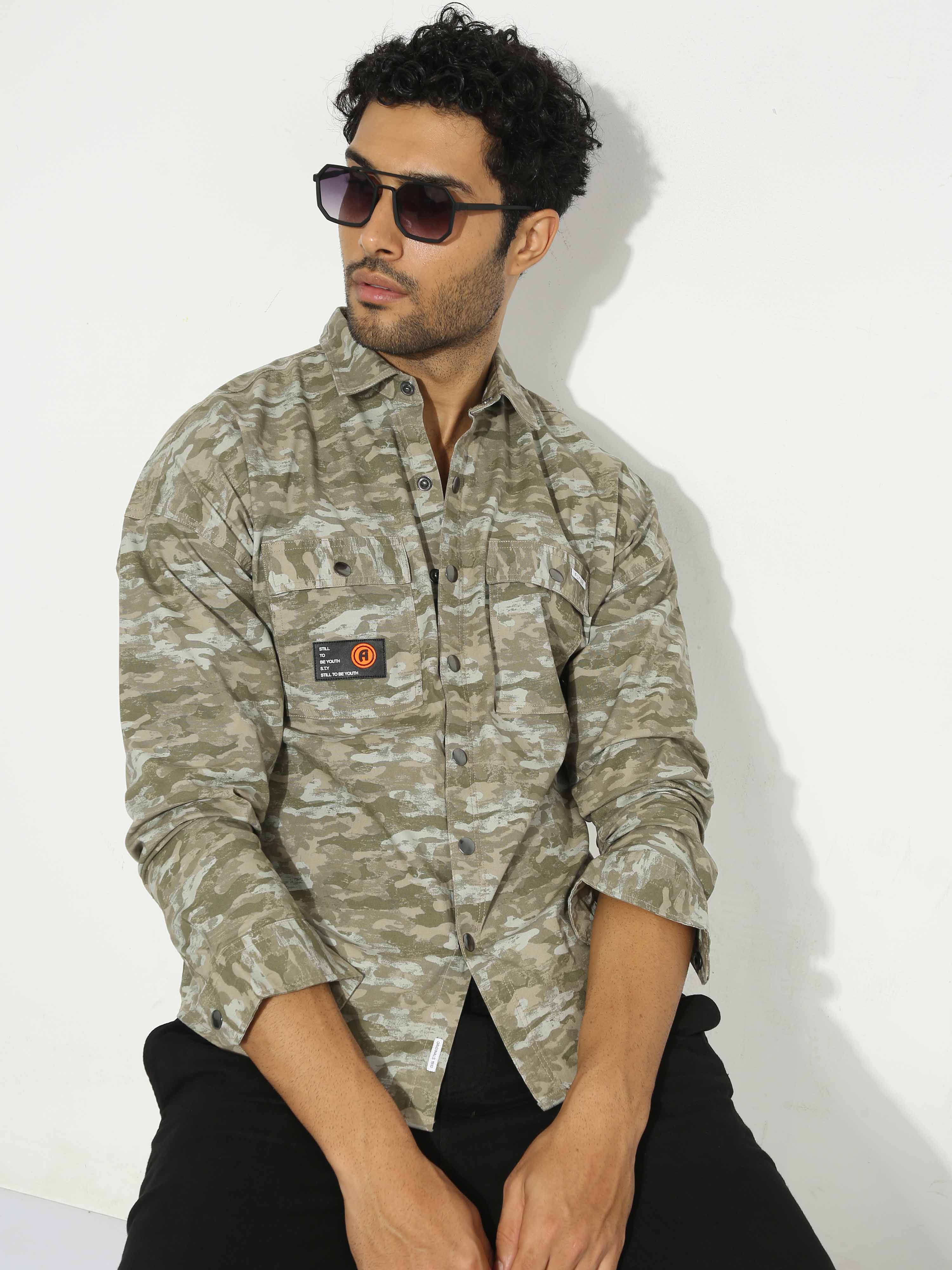 Camouflage best sale dress shirt