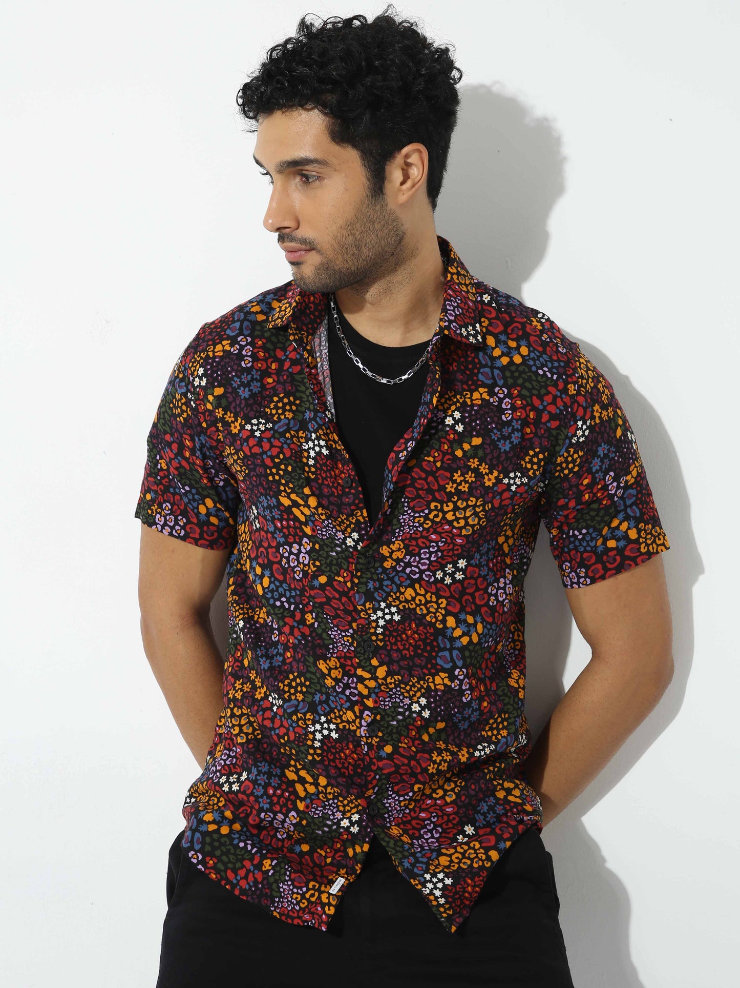 Multi-Color Floral Print Shirt