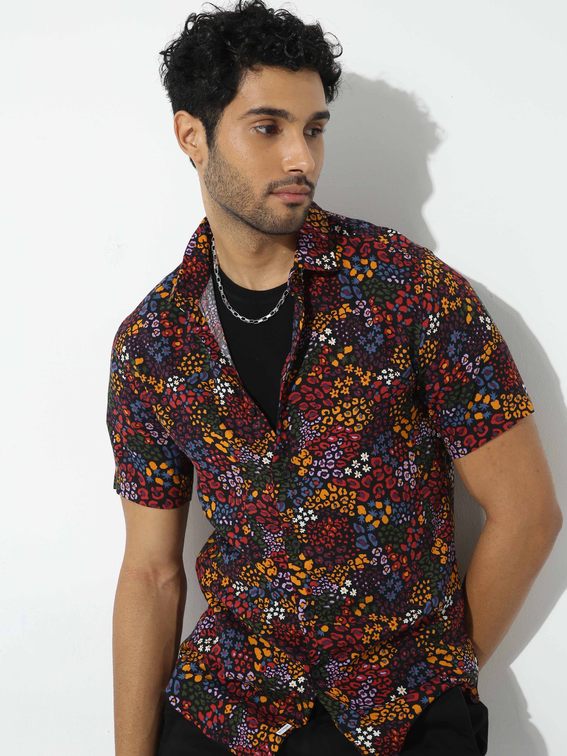 Multi-Color Floral Print Shirt