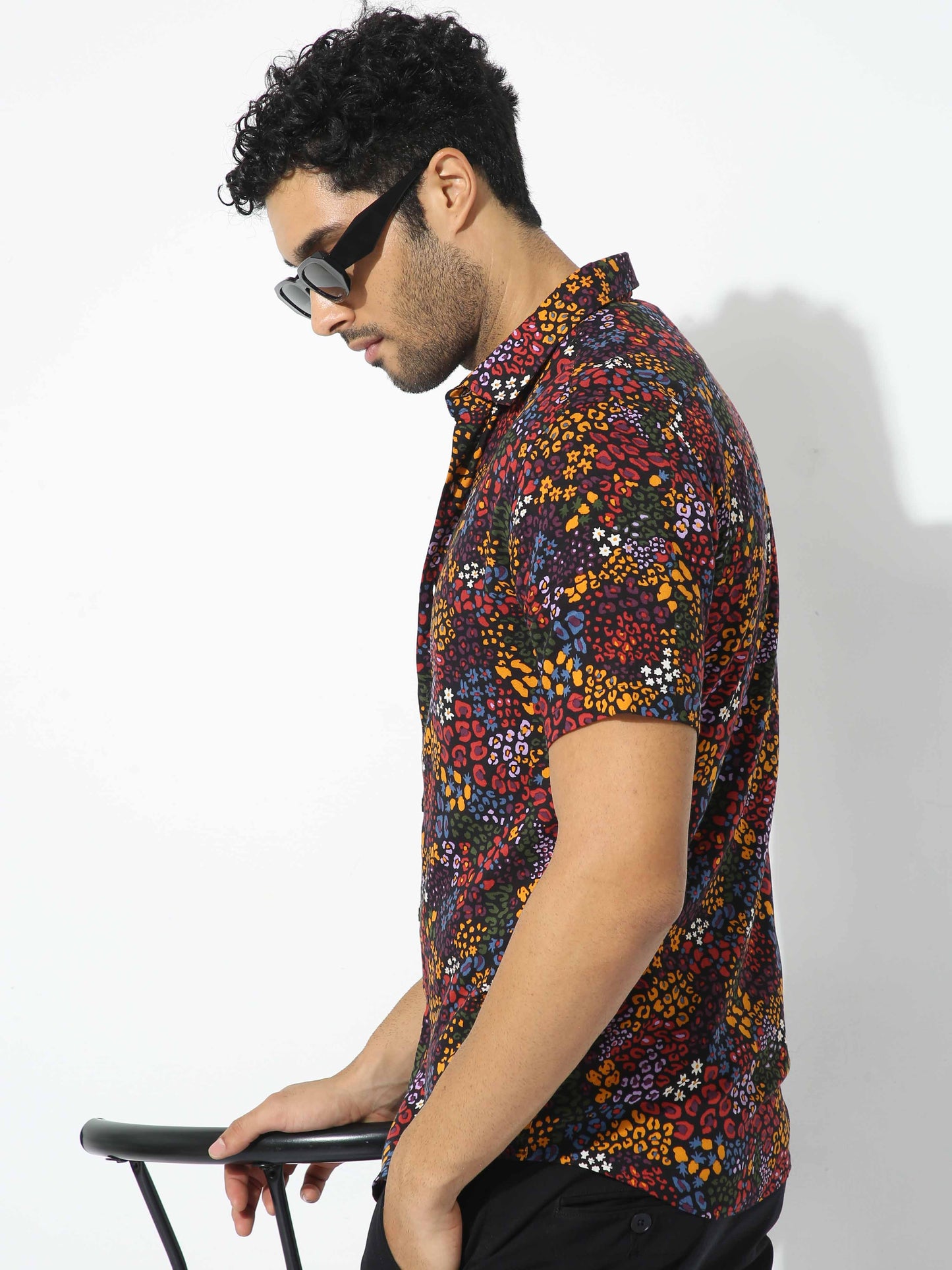 Multi-Color Floral Print Shirt