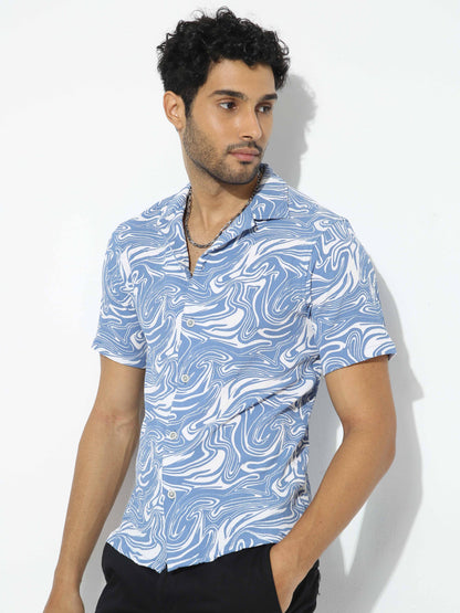 Popcorn Ocean Polyester Shirt