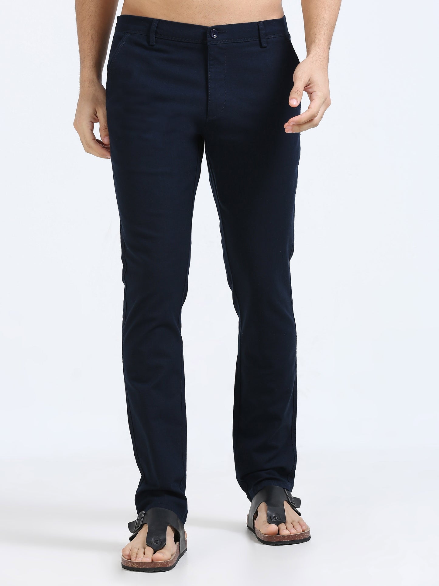 Navy Linen Trouser