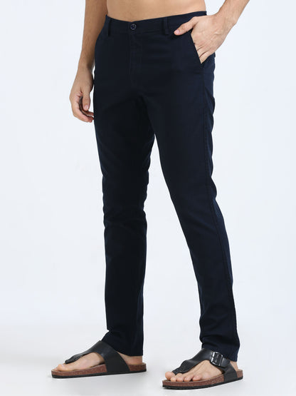 Navy Linen Trouser