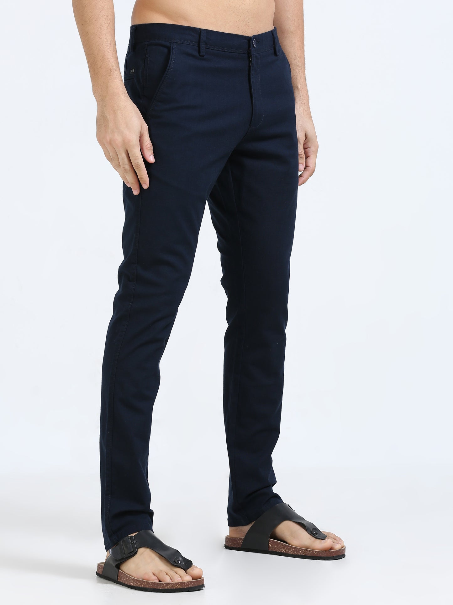 Navy Linen Trouser