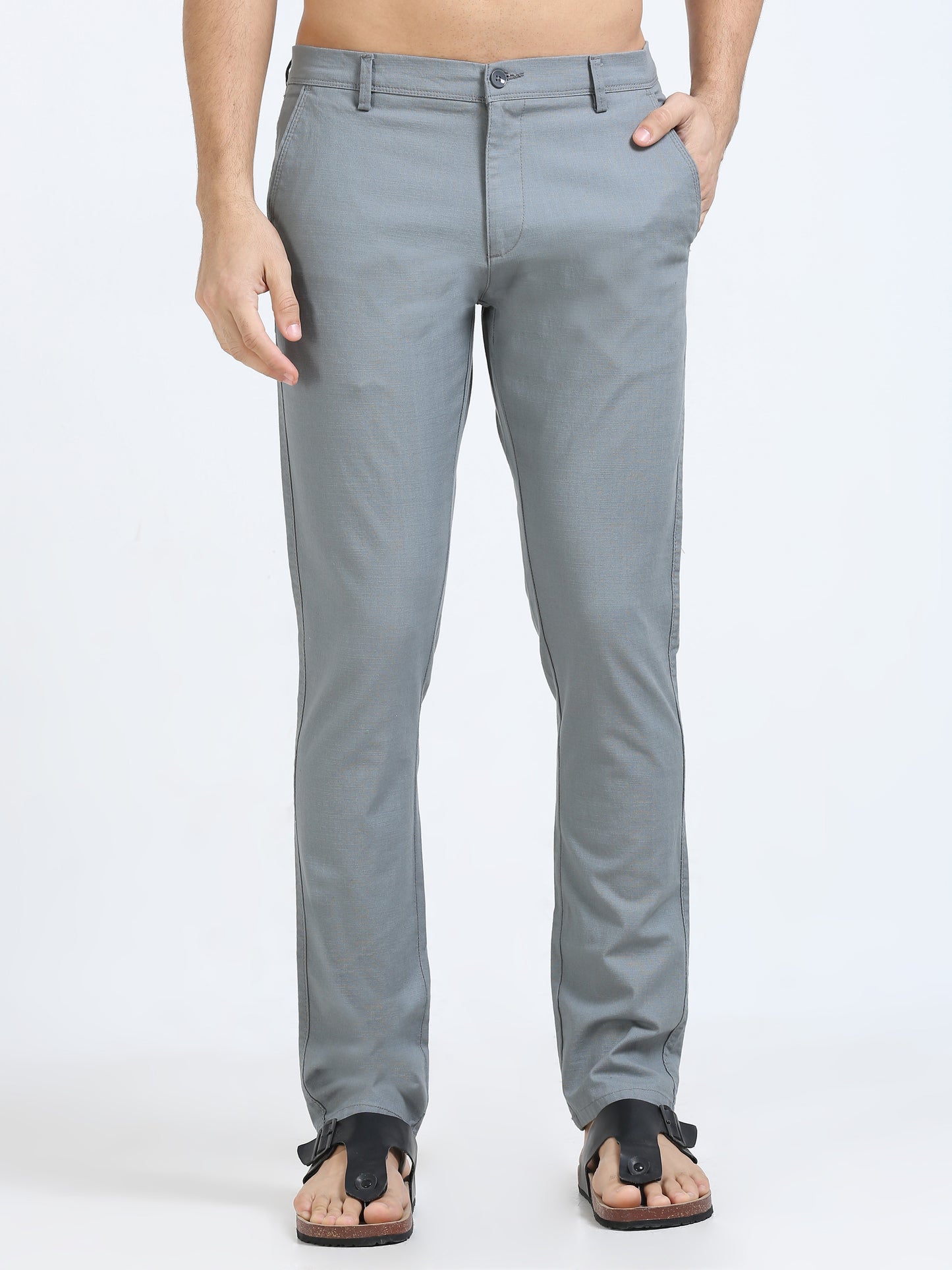 Slate Grey Linen Trouser