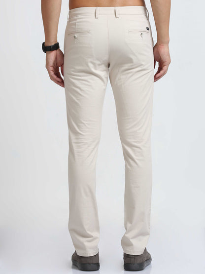 Beige Front Coin Pocket Trousers
